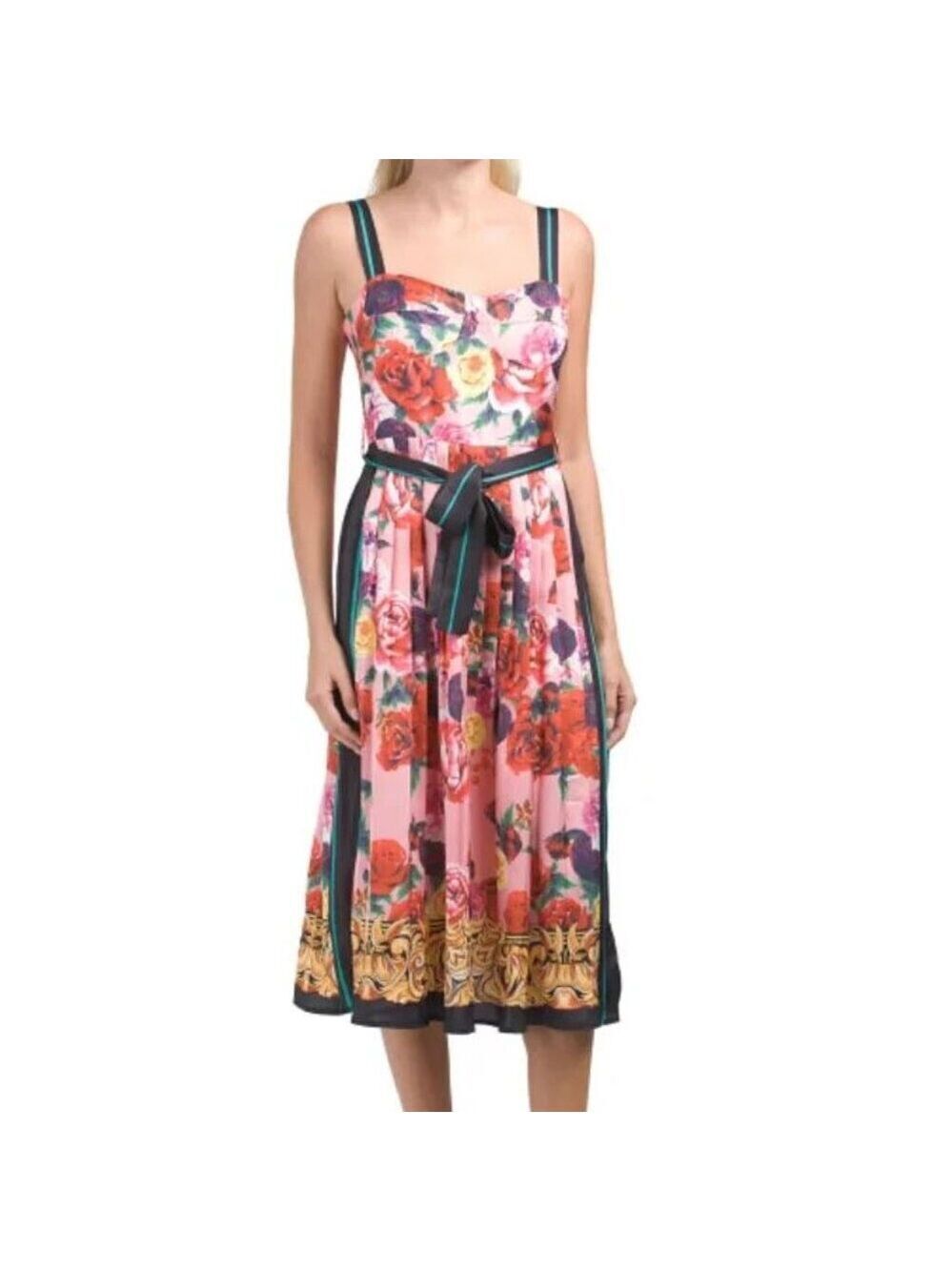 Dalia MacPhee Multicolor Patterned Floral Bustier Dress Size Large NWT - Picture 4 of 15